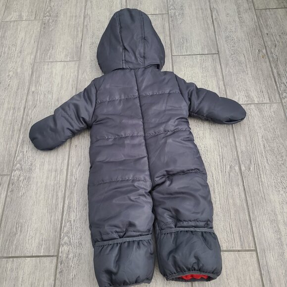 BabyXtreme Baby Boy's Snow Infant Hooded Bodysuit Bunting Snowsuit grey sz 3-6M - Picture 5 of 8